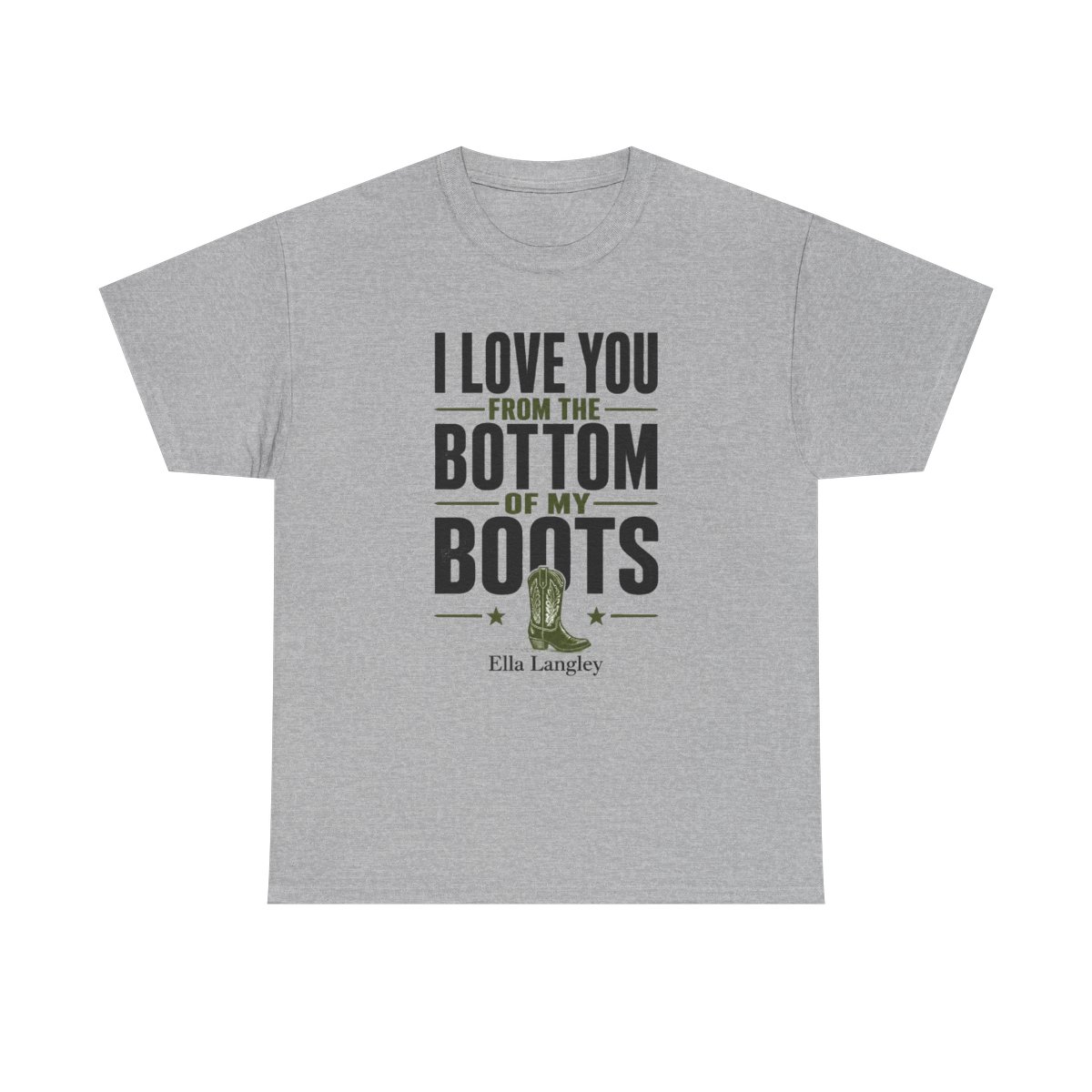 Ella Langley "I Love You from the Bottom of My Boots" Unisex Tee - alternate angle 3, merchandise