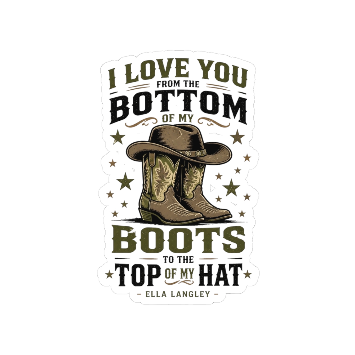 Ella Langley "Bottom of Your Boots" Sticker - alternate angle 1, merchandise