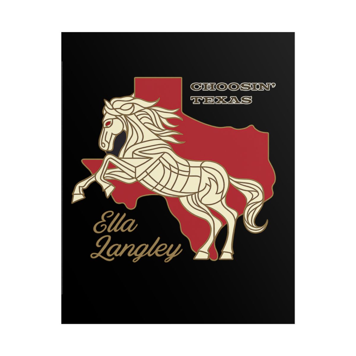 Choosing Texas Poster Black | Ella Langley - alternate angle 1, merchandise