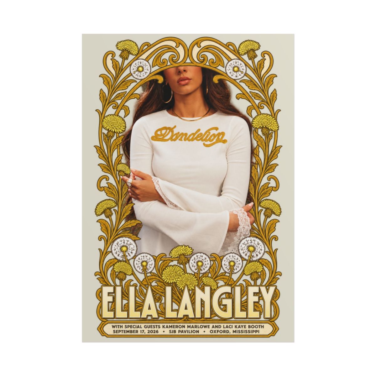 Oxford, MI Concert Poster | Ella Langley - Official Posters & Wall Art merchandise